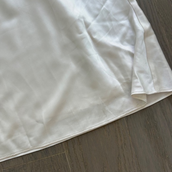 Reformation CIANA Satin Long Sleeve Maxi Dress Wedding Bridal FIOR DI LATTE Sz 2 - Picture 6 of 15